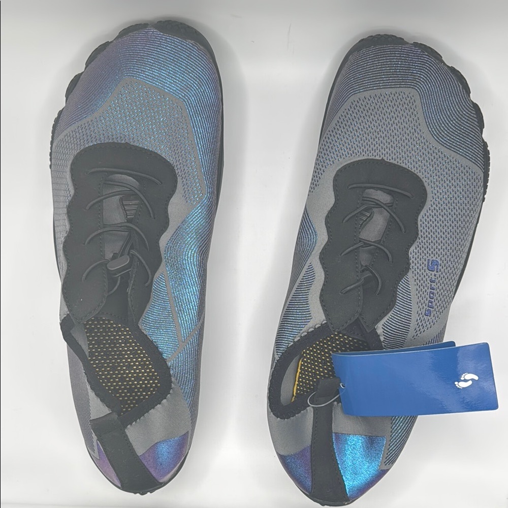 Men Stylish Gray and Blue Aqua  Shoes  Size 12
